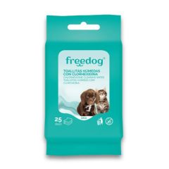 Freedog Doekjes Clorhexidina Pocket 25Ud 18x20Cm