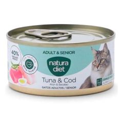 Natura Diet Cat Adult & Senior Tuna & Cod (Blik) - 24 x 85 gr
