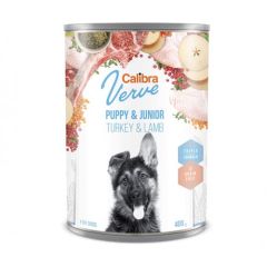 Calibra Dog GF Verve Junior Kalkoen & Lam (blik) 6 x 400 gram