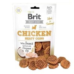 Brit Jerky Snack With Insect Meaty Coins Kip - 80 gr