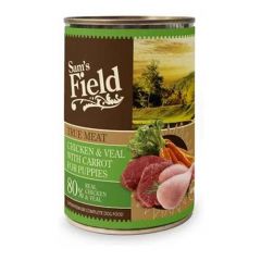 Sam´s Field True Meat Kip & Kalf Puppy (blik) - 6 x 400 gram