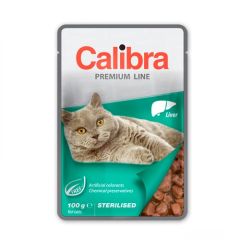 Calibra Gesteriliseerde Lever voor Kat (Zakjes) 24 x 100g