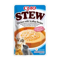 Churu Cat Kippenstoofpot met Sint-Jacobsschelp - 12 x 40 gr