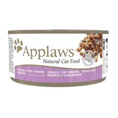 Applaws Cat Makreel en Sardine in blik (70 gr x 24)