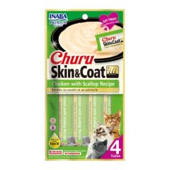 Churu Cat Huid & Vacht Kip met Sint-Jacobsschelpen