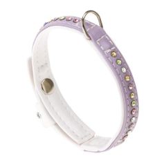 Hond Halsband Ferplast Lux Lila Wit
