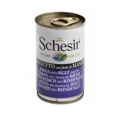 Schesir Kat Tonijn en Rundvlees Filets (blik)