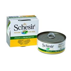 Schesir Hond Kip & Ham in Gelei (Blik)