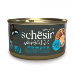 Schesir Kat After Dark Kipfilets met kwartelei (blik)