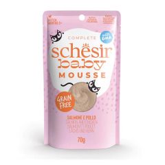 Schesir Kat Baby Kipmousse met Zalm (Zakjes)