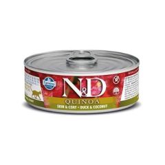 Farmina N&D Kat Quinoa Huidvacht Eend (blik) 24 x 80 g