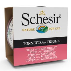 Schesir Kat Tonijn met Rode Mul in Gelei 85 gr x 14