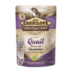 Carnilove Kat Gesteriliseerde Kwartel (Zakjes) - 24 x 85 gram