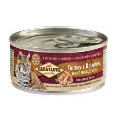 Carnilove Cat Adult Kalkoen & Rendier (blik) - 12 x 100 gram