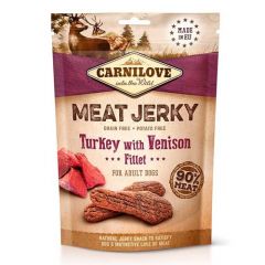 Carnilove Jerky Snacks Venison & Kalkoen Steaks - 12 x 100 gram