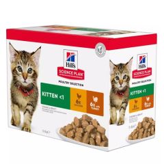 Hill´s Feline Kitten Kip & Kalkoen Multipack (Zakjes)