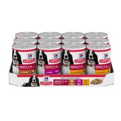 Hill´s Canine Adult Multipack Kip, Kalkoen & Rund (Blik) - 12 x 370 g