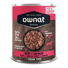 Ownat Wetline Dog Rund & Zalm (blik) 12 x 395 g
