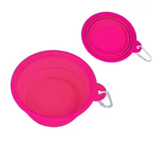 Freedog Travel Bowl Silicona Rosa 400Ml