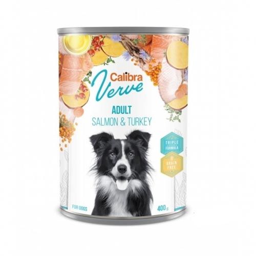 Calibra Dog GF Verve Adult Zalm & Kalkoen (blik) 6 x 400 gram