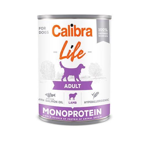 Calibra Dog Life Adult Lam (blik) 6 x 400 gram