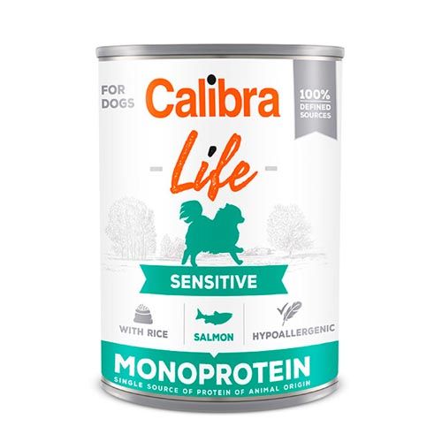 Calibra Dog Life Sensitive Zalm & Rijst (blik) 6 x 400 gram