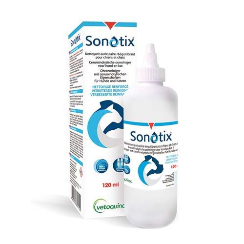 Sonotix oorreiniger voor honden en katten (120 ml)