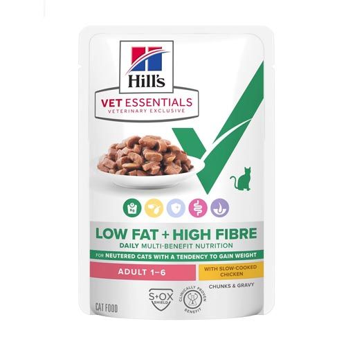 Hill's VET Feline Multi-Benefit Weight Neutered Low Fat+ High Fibre (Sobres) - 12 x 85 gr