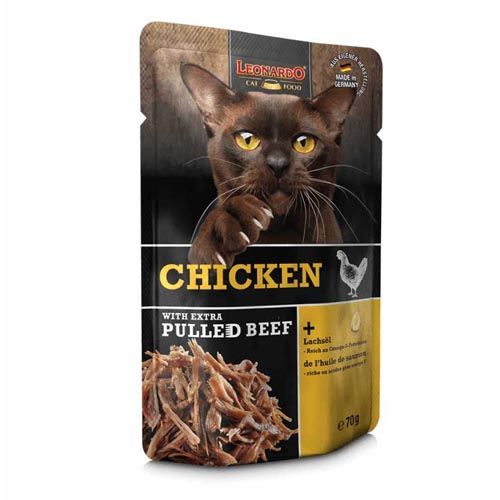 Leonardo Kip + Extra Pulled Beef (Zakjes) 16 x 70 g