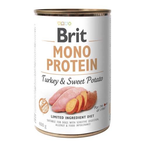 Brit Mono Protein Turkey & Sweet Potato (Latas) - 6 x 400 gr