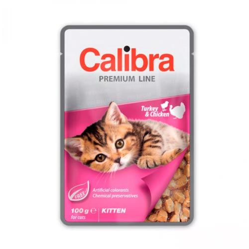 Calibra Cat Kitten Kalkoen & Kip in Saus (24 x 100 g)