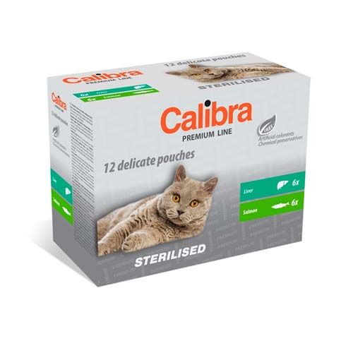 Calibra Cat Zalm Lever Multipack (Zakjes) 12 x 100 gram