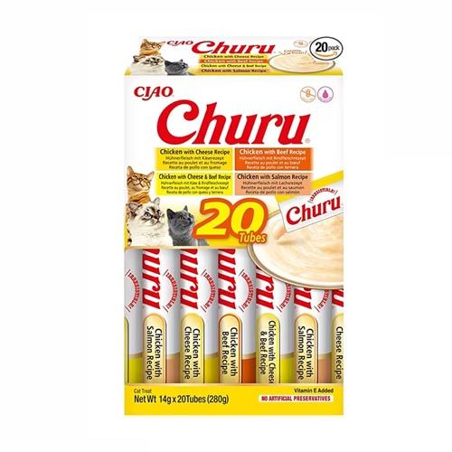 Churu Cat Kip Rassen met Rundvlees - 20 x 14 gr (Levertijd 3 - 5 dagen)