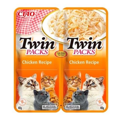 Churu Cat Twin Kip in Kippenbouillon - 12 x 80 gr (Levertijd 3 - 5 dagen)