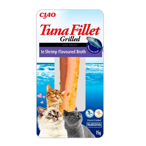 Churu Cat Tonijnfilet in Garnalenbouillon - 12 x 15 gr (Levertijd: 3 - 5 dagen)