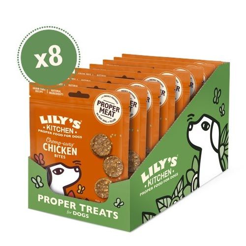 Lily's Kitchen Chomp-Away Chicken Bites For Dogs 8X70 Gr (Envío 3 - 5 días)