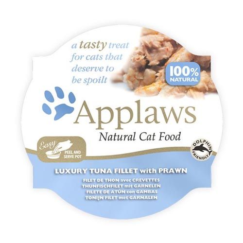Applaws Kat Tonijn & Garnalen Portie (60 g x 10)