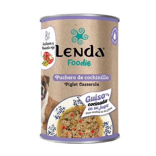 Lenda Dog Foodie Puchero de Cochinillo (Latas) - 400 gr x 12