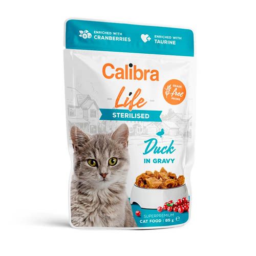 Calibra Cat Life Gesteriliseerde Eend in Saus (Zakjes)