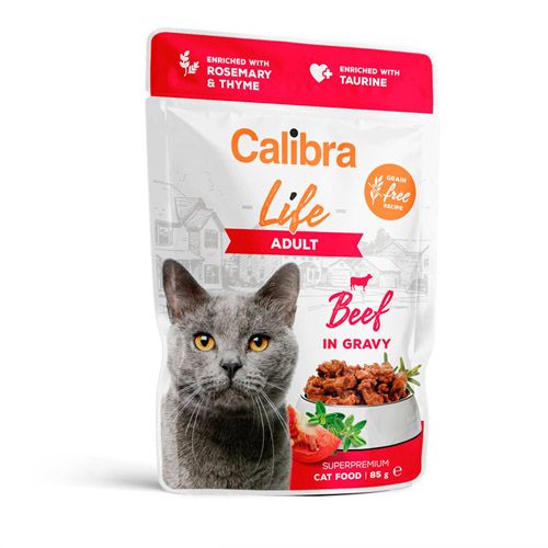 Calibra Cat Life Adult Rundvlees in Saus (Zakjes)