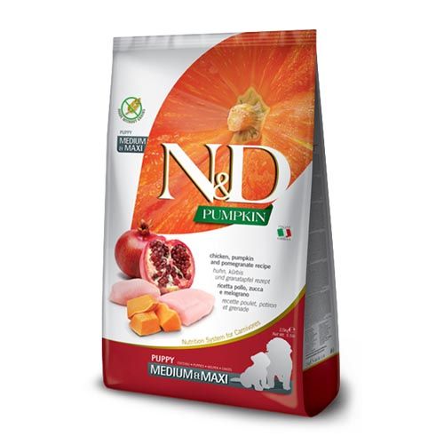 Farmina N&D Grain Free Pumpkin Puppy Medium Maxi Kip