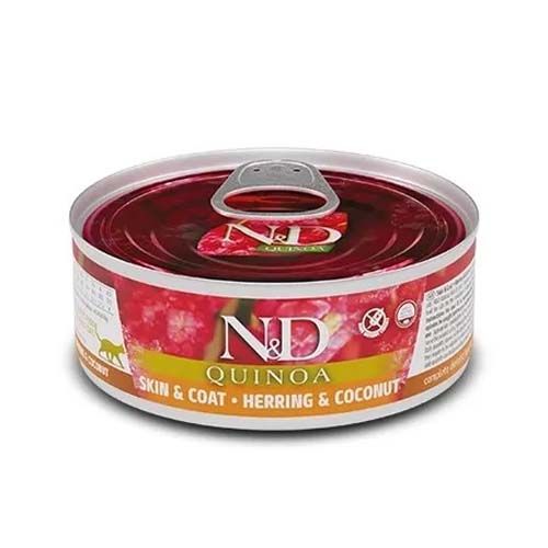 Farmina N&D Kat Quinoa Huidvacht Haring (Blik)