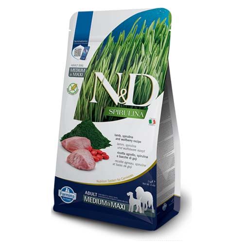 Farmina N&D Hond Puppy Spirulina Medium Spirulina Maxi Lam