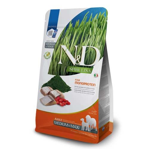 Farmina N&D Hond Spirulina Medium Maxi Haring