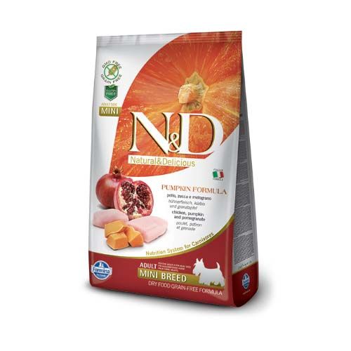 Farmina N&D Grain Free Pompoen Adult Mini Kip Hond