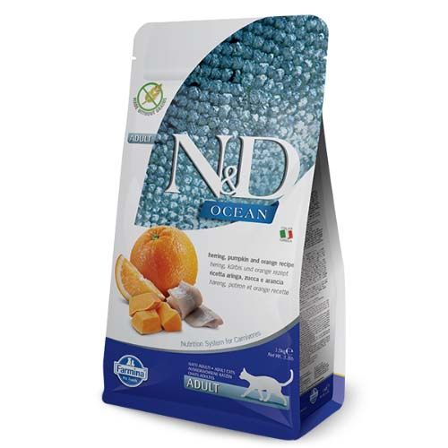 Farmina N&D Grain Free Zeeharing & Pompoen Kat