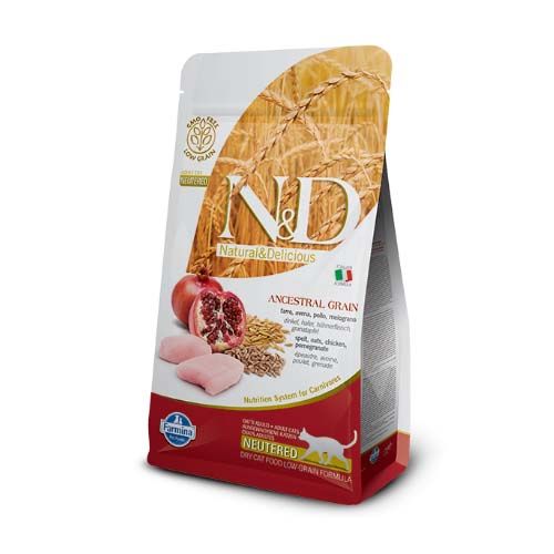 Farmina N&D Ancestral Grain Gecastreerde Kat Kip