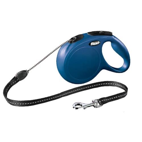 Flexi Classic verlengbare lijn koord blauw