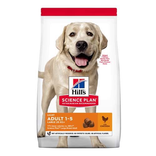 Hill´s Science Plan Canine Adult Light Grote Huisdieren Kip