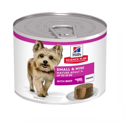 Hill´s Canine Mature Mousse Small & Mini Beef (Blik)